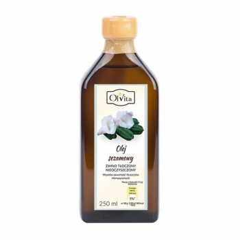 OlVita Olej sezamowy zimno tłoczony nieoczyszczony 250 ml